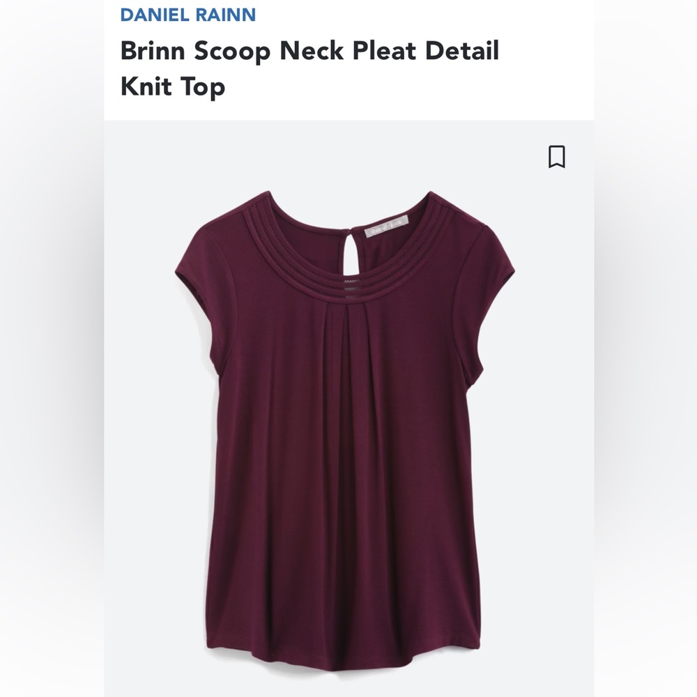 Daniel Rainn Stitch Fix XXL Brinn Scoop Neck Pleat Detail Knit Top purple